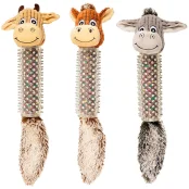 Игрушка мягкая Flamingo Cow/Horse/Donkey Spine, для собак