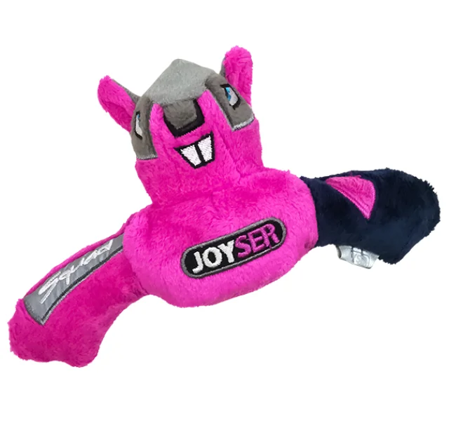 Игрушка Joyser Squad Mini Squirrel, белка, для собак, сине-розовый, 9 см
