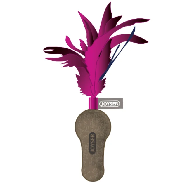 Игрушка Joyser Cat DuoBall Feather мяч с пером, для кошек, розовый, 15 см