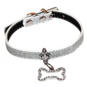Ошейник Croci Charm со стразами, для собак, экокожа, ассорти, 1×25 см