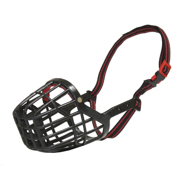 Намордник Croci №7 для далматина, поинтера, пластик, черный, 65×7×10 см