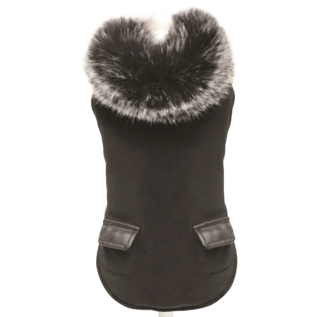 Куртка-жакет утеплений Croci Dark Knight для собак, весна/осінь, чорний, XL, 35 см