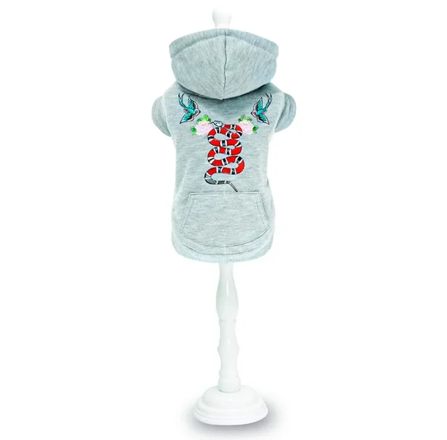 Куртка с капюшоном Croci Street Snake для собак, зима, серый, 40 см