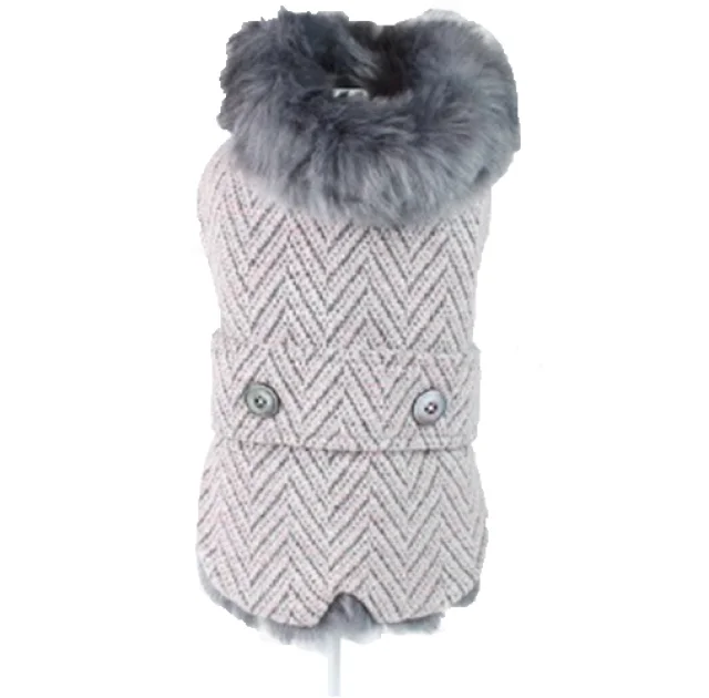 Куртка утепленная Croci Desire для собак, зима, серый, XL, 35 см