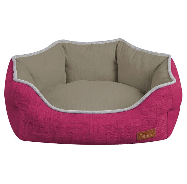 Диван Croci Cozy Fuxia для собак, овальний, рожевий, 75×60×20 см