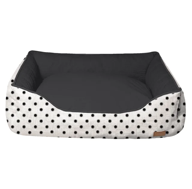 Диван Croci Cozy Impact для собак, прямоугольный, чёрно-белый, 70×60×20 см