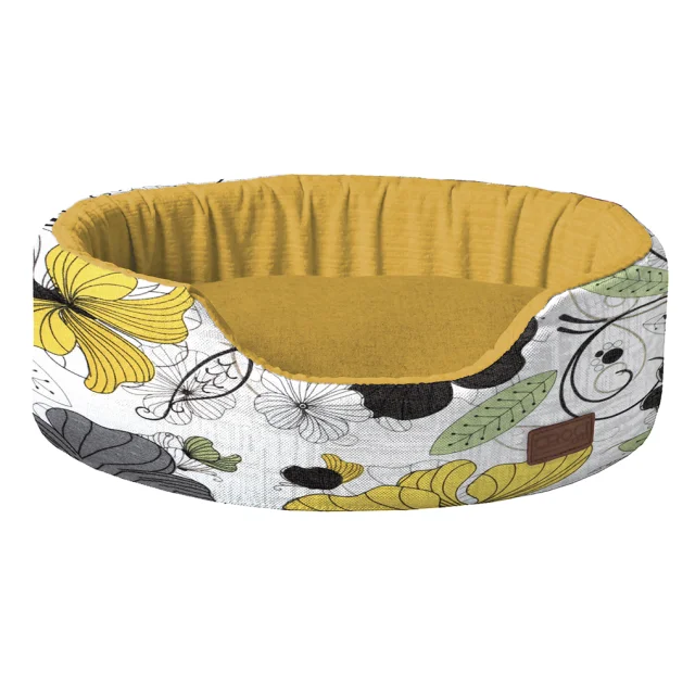 Лежак Croci Cozy Flo для собак и кошек, оранжевый, 42×30×13 см