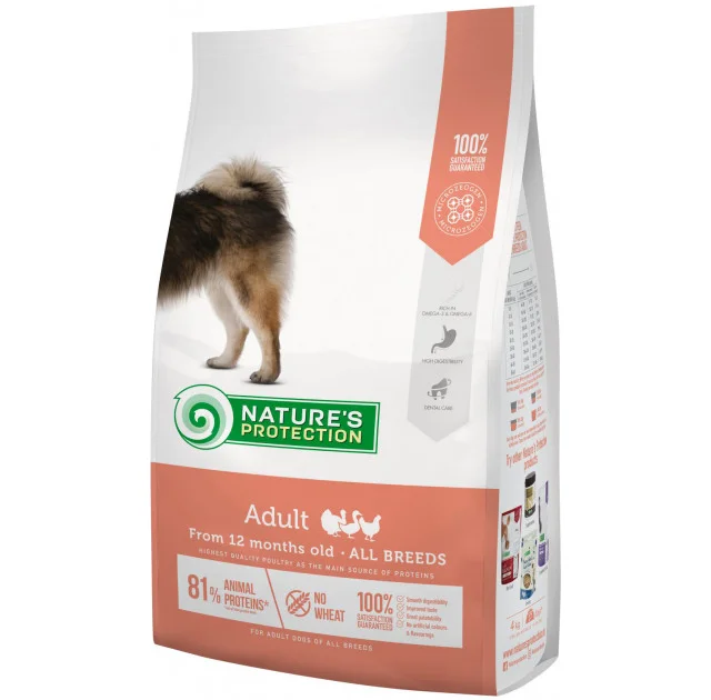 Сухой корм Natures Protection Adult All Breeds для собак всех пород, 18 кг