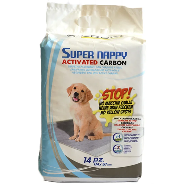 Пеленки Croci Super Nappy для собак, с активированным углем, 84×57 см, 14 шт