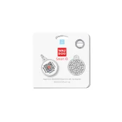 Адресник WAUDOG Smart ID с QR-паспортом, рисунок "Геометрия", диаметр 25 мм
