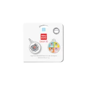 Адресник WAUDOG Smart ID с QR-паспортом, рисунок "Французский бульдог", диаметр 25 мм