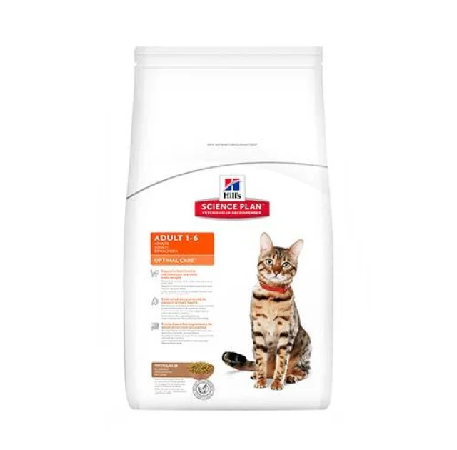 Сухий корм Hill's Science Plan Feline Adult Optimal Care Lamb для котів, з ягням, 10 кг