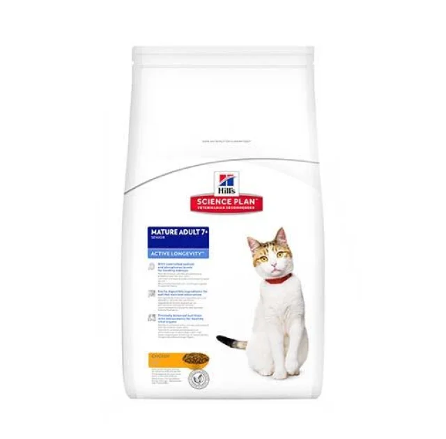 Сухий корм Hill's Science Plan Feline Mature Adult 7 + Active Longevity для котів старше 7 років, з куркою, 2 кг