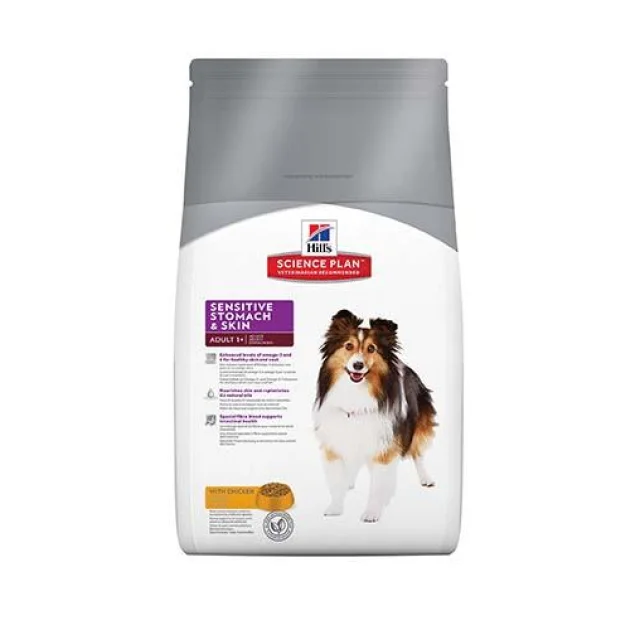 Сухий корм Hill's Science Plan Canine Adult Sensitive Stomach & Skin для собак, з куркою, 3 кг