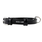 Ошейник Brilliance без украшений, для щенков и мелких собак, ширина 12 мм, 21-29 см, черный