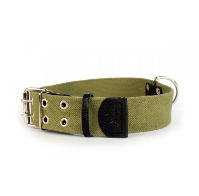 Ошейник Collar Брезент, х/б, тесьма со светоотражающей нитью, ширина 45 мм, длина 56-71 см