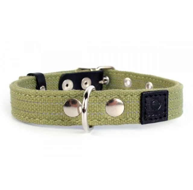 Ошейник Collar Брезент, х/б, двойной, тесьма со светоотражающей нитью, 20 мм х 31-41 см