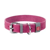 Ошейник Waudog Classic, кожа, металлическая пряжка, ширина 25 мм, длина 38-49 см, розовый