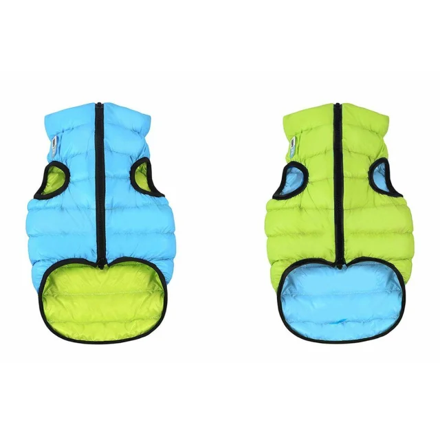 Двусторонняя куртка AiryVest XS25 для собак, салатово-голубая