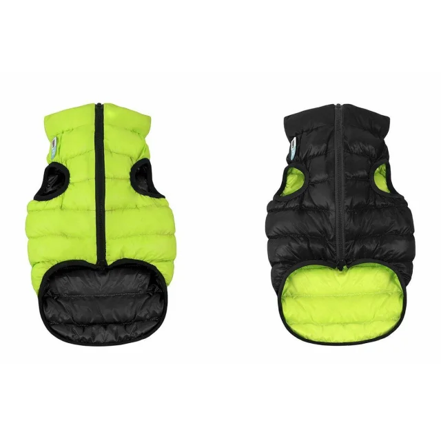 Двусторонняя куртка AiryVest XS25 для собак, салатово-черная