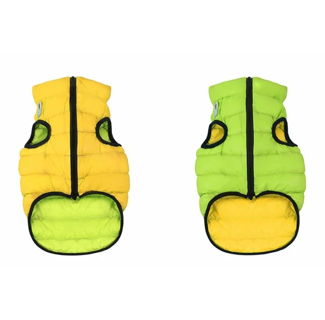 Двусторонняя куртка AiryVest M40 для собак, салатово-желтая