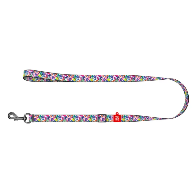 Поводок WAUDOG Nylon для собак, Волшебные цветы, ширина 25 мм, длинна 152-183 см