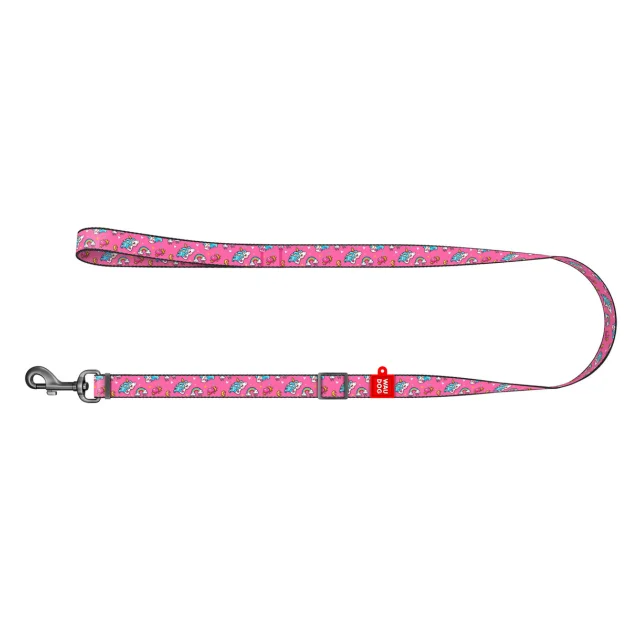 Поводок WAUDOG Nylon для собак, Единороги, ширина 15 мм, длинна 152-183 см