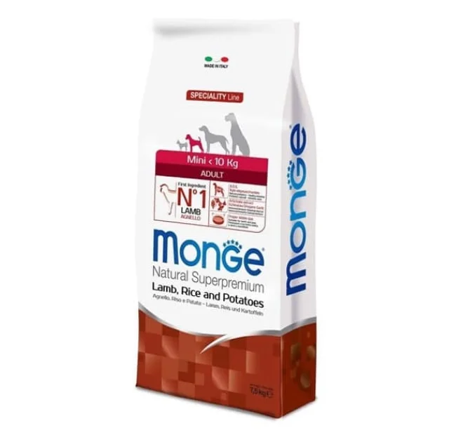 Сухий корм MONGE DOG Mini Adult ягня/рис/картопля, 7.5 кг