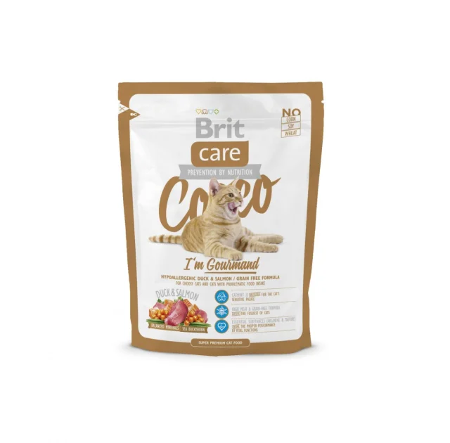 Сухий корм Brit Care Cat Cocco I am Gourmand, для вибагливих кішок, 0.4 кг