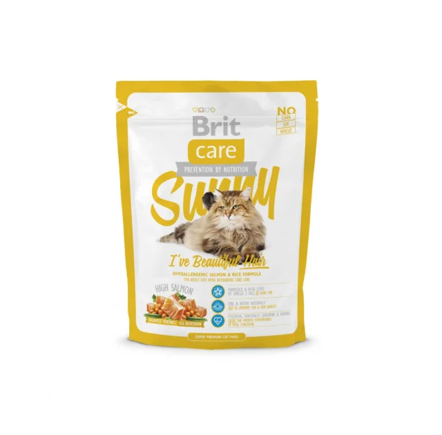 Сухий корм Brit Care Cat Sunny I have Beautiful Hair, для кішок, 0.4 кг