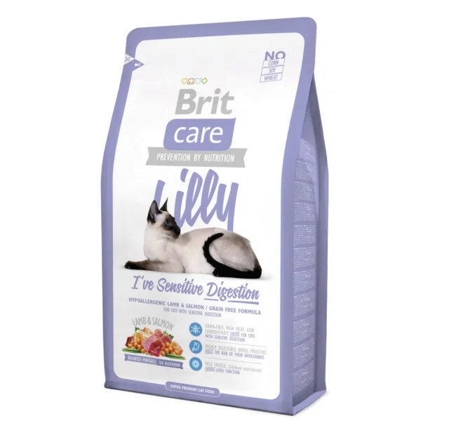 Сухой корм Brit Care Cat Lilly I have Sensitive Digestion, для кошек, 2 кг