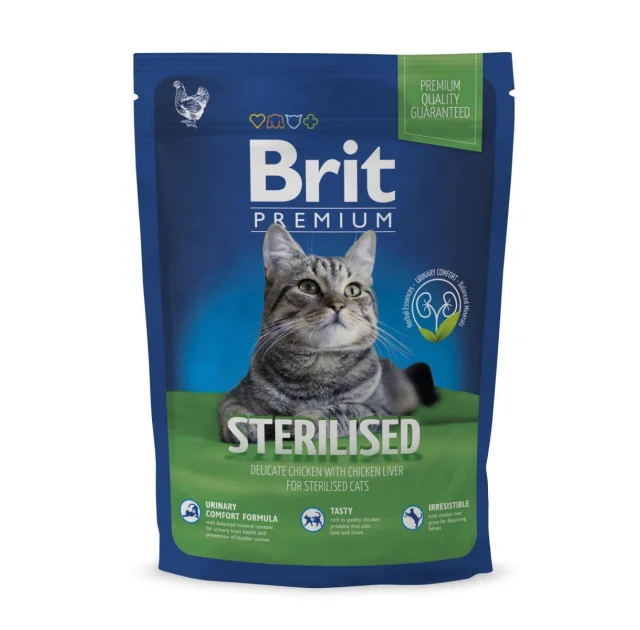 Сухий корм Brit Premium Cat Sterilized, для стерилізованих кішок, 0.8 кг