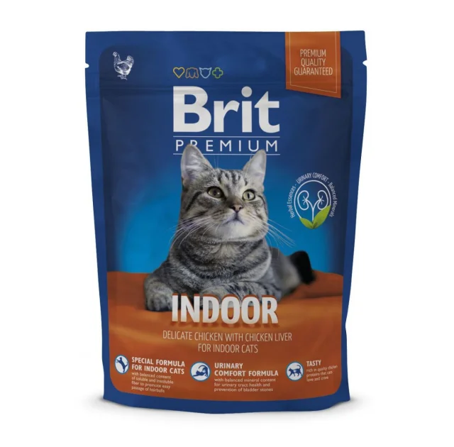 Сухий корм Brit Premium Cat Indoor, для кішок, 0.3 кг