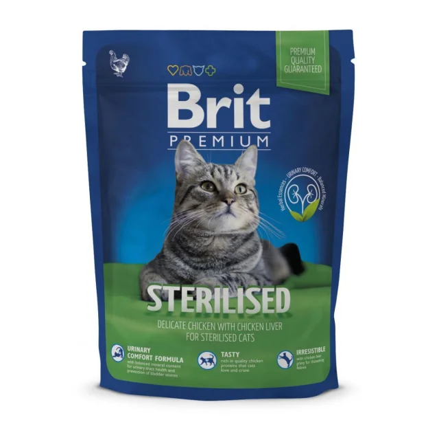 Сухий корм Brit Premium Cat Sterilized, для стерилізованих кішок, 0.3 кг