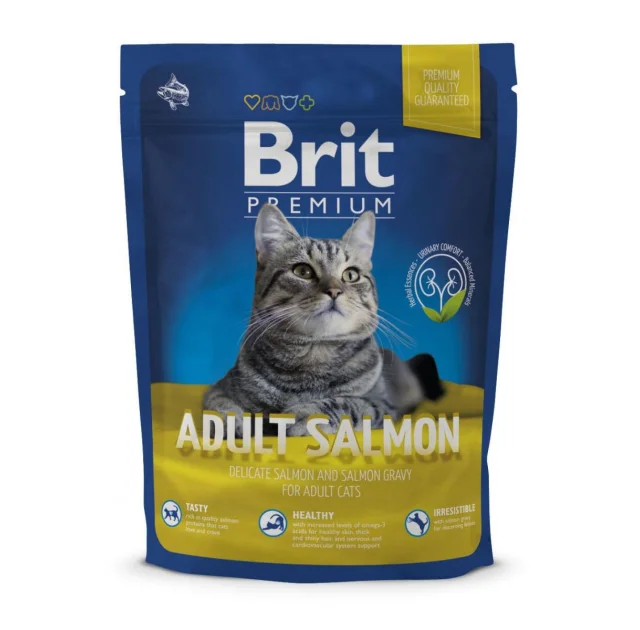 Сухий корм Brit Premium Cat Adult Salmon, для кішок, 0.3 кг