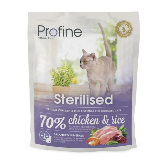 Сухий корм Profine Cat Sterilised, для стерилізованих кішок, з куркою і рисом, 0.3 кг