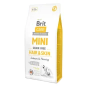 Сухой корм Brit Care GF Mini Hair & Skin, для собак малых пород, 7 кг