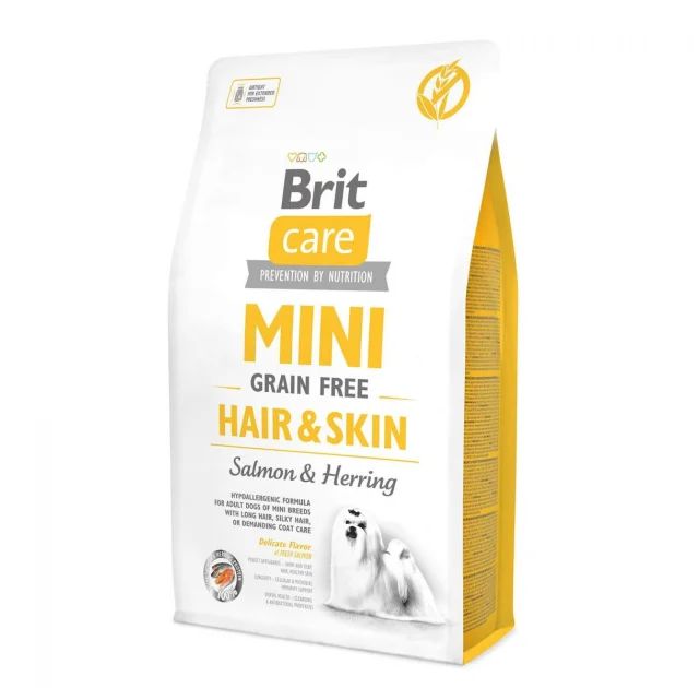 Сухий корм Brit Care GF Mini Hair & Skin, для собак малих порід, 2 кг