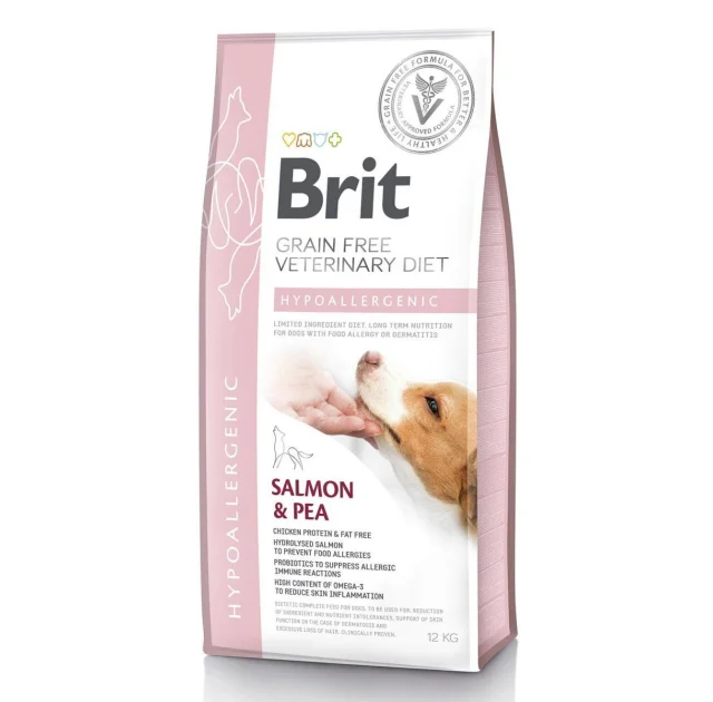 Сухий корм Brit GF VetDiets Dog Hypoallergenic, при харчової алергії, для собак, 12 кг