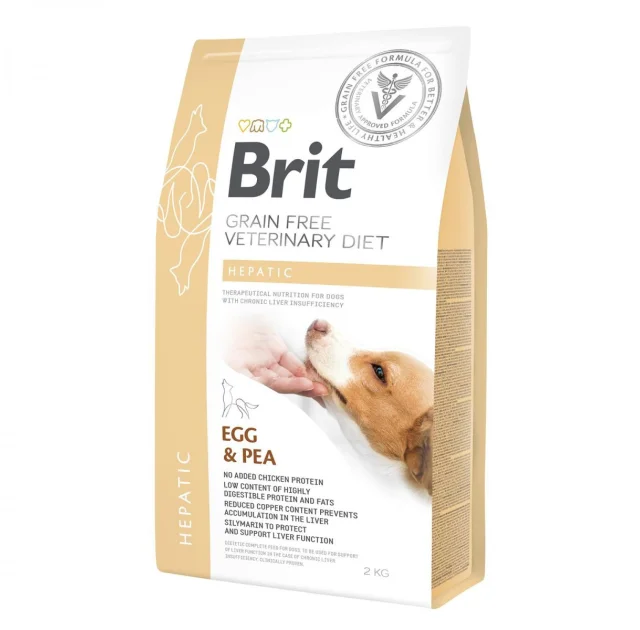 Сухий корм Brit GF VetDiets Dog Hepatic, при хворобі печінки, для собак, 2 кг