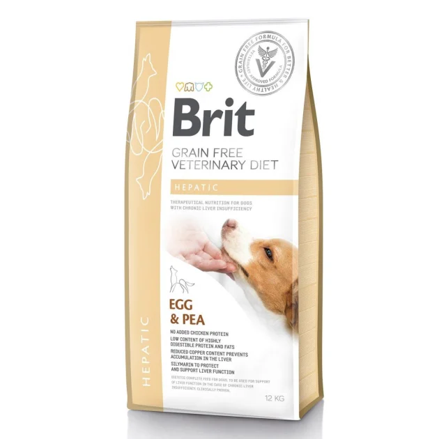 Сухий корм Brit GF VetDiets Dog Hepatic, при хворобі печінки, для собак, 12 кг