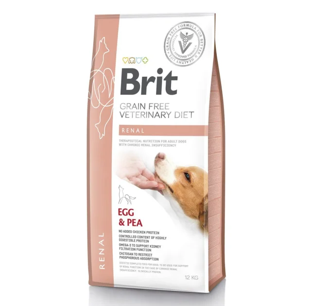 Сухий корм Brit GF VetDiets Dog Renal, при нирковій недостатності, для собак, 12 кг