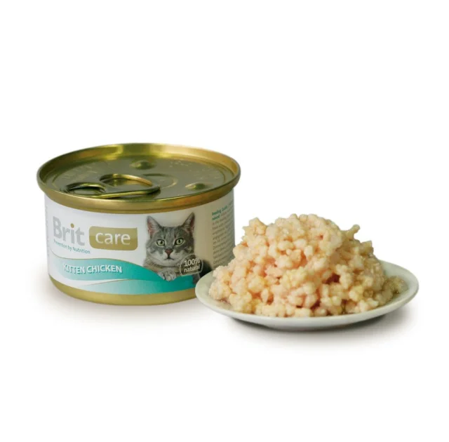 Консерва Brit Care Cat, для кошенят, курка, 80 г