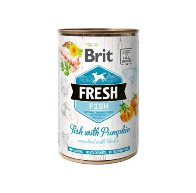 Консерва Brit Fresh Fish / Pumpkin, для собак, з рибою і гарбузом, 400 г