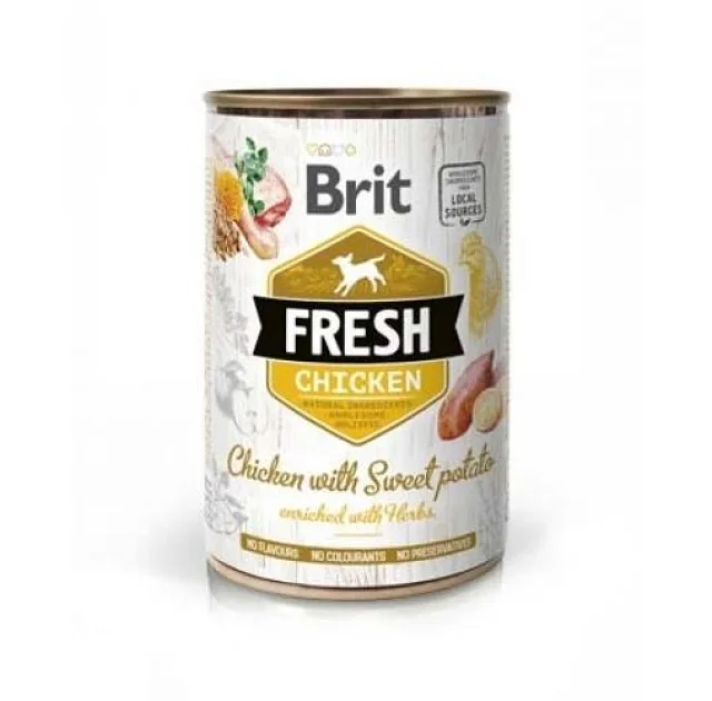 Консерва Brit Fresh Chicken/Sweet Potato, для собак, с курицей и бататом, 400 г
