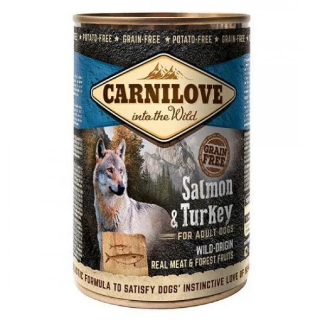 Консерва Carnilove Dog, для собак, с лососем и индейкой, 400 г
