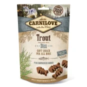 Лакомство Carnilove Dog Semi Moist, для собак, форель, укроп, 200 г