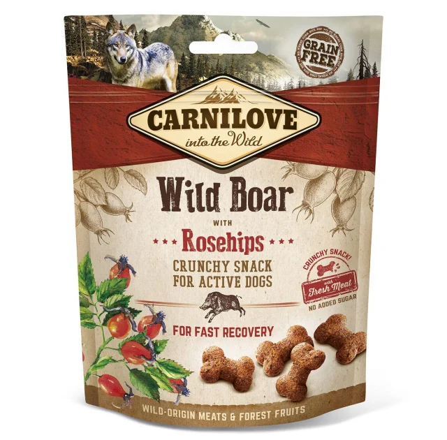 Ласощі Carnilove Dog Crunchy Snack, для собак, дикий кабан, шипшина, 200 г