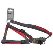 Набір шлея та повідець AnimAll Denim, червоний, 1×120 см/1×28-38 см