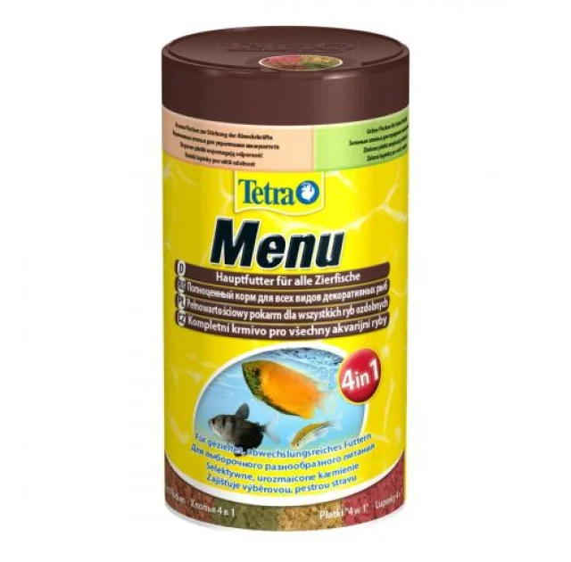 Корм Tetra MENU для аквариумных рыб, 250 мл